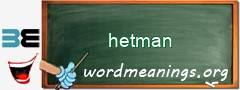 WordMeaning blackboard for hetman